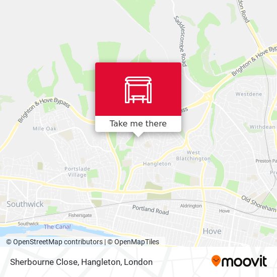Sherbourne Close, Hangleton map