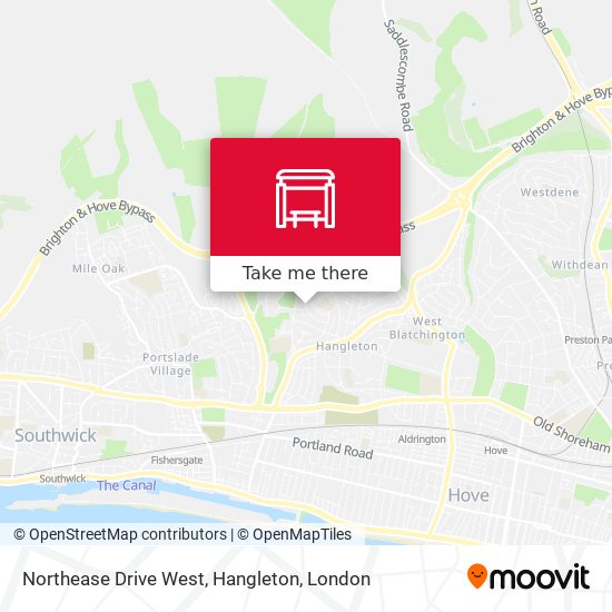 Northease Drive West, Hangleton map