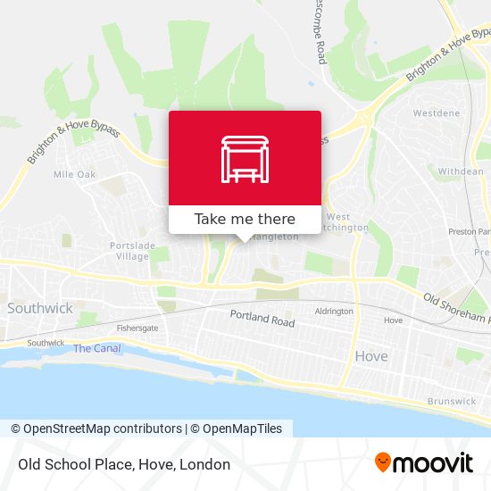 Old School Place, Hove map