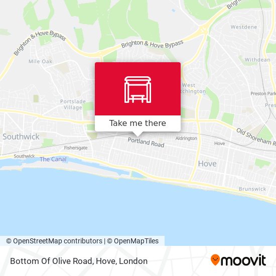 Bottom Of Olive Road, Hove map