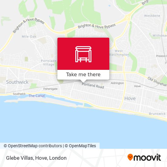 Glebe Villas, Hove map