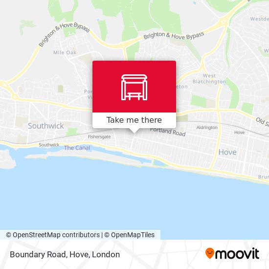 Boundary Road, Hove map