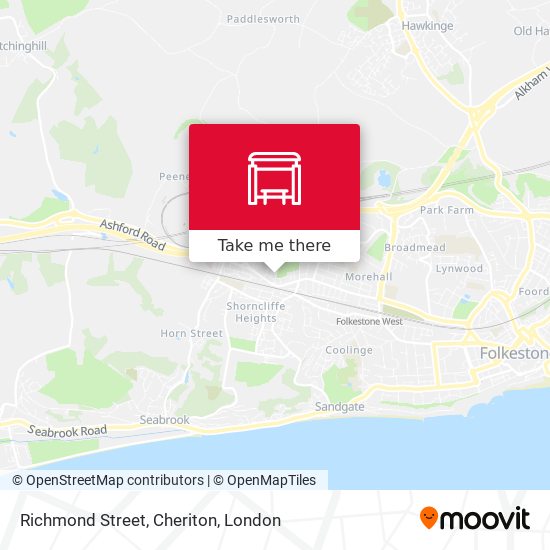Richmond Street, Cheriton map