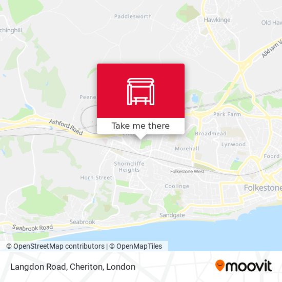 Langdon Road, Cheriton map