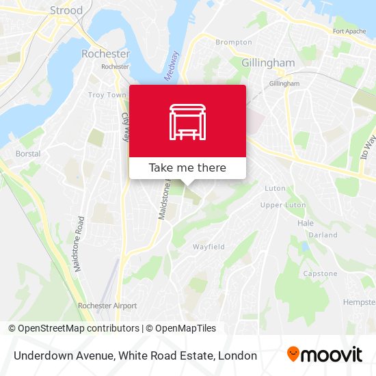Underdown Avenue, White Road Estate map