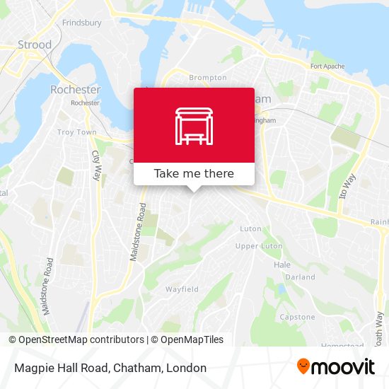Magpie Hall Road, Chatham map