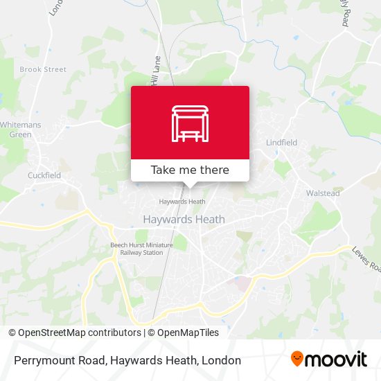 Perrymount Road, Haywards Heath map