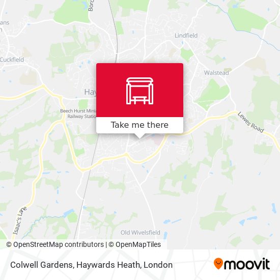 Colwell Gardens, Haywards Heath map