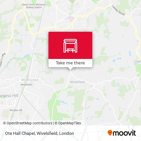 Ote Hall Chapel, Wivelsfield map