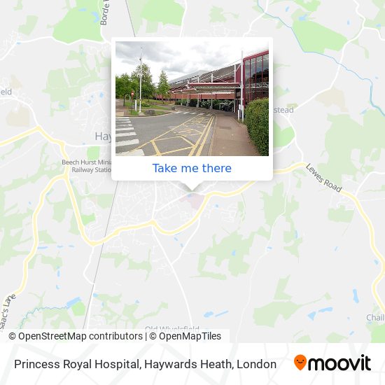 Princess Royal Hospital, Haywards Heath map