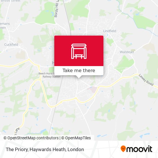 The Priory, Haywards Heath map