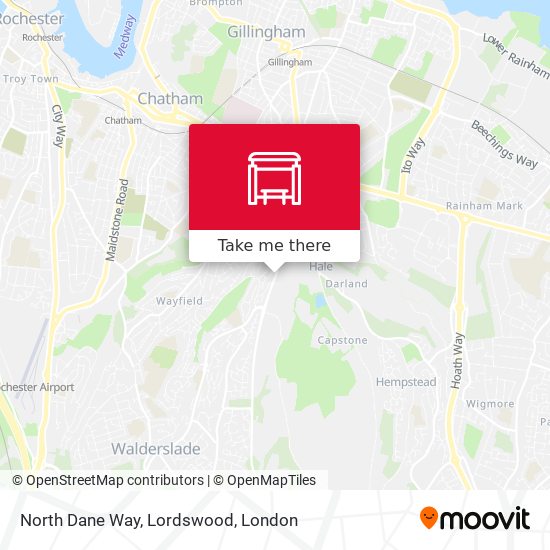 North Dane Way, Lordswood map