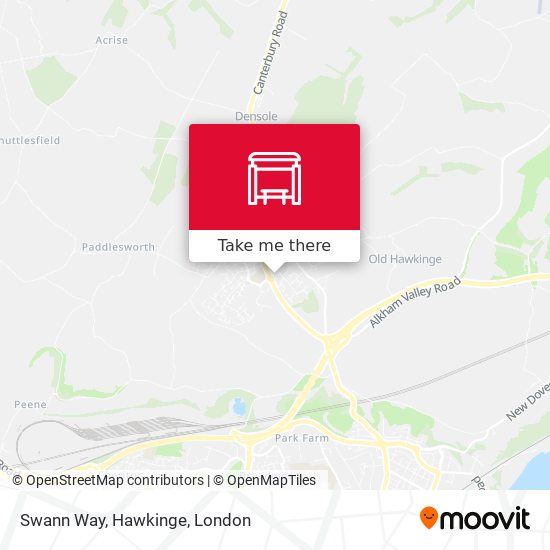 Swann Way, Hawkinge map