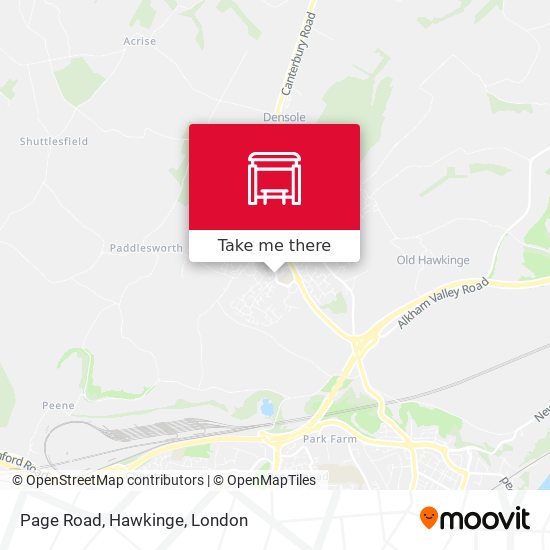 Page Road, Hawkinge map