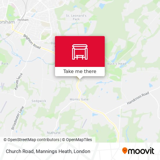 Church Road, Mannings Heath map