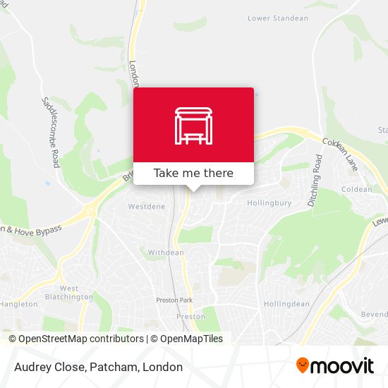 Audrey Close, Patcham map