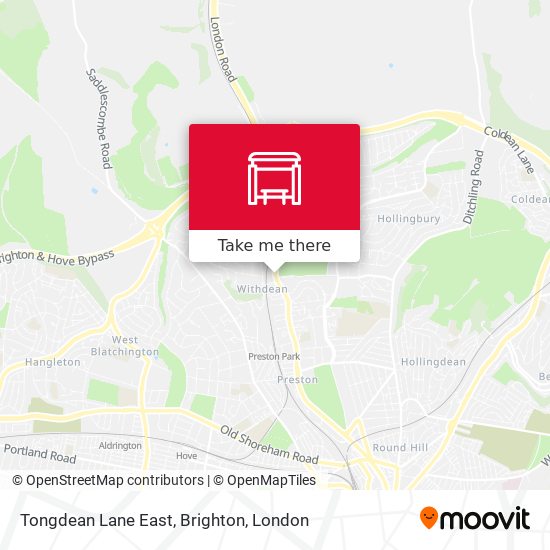 Tongdean Lane East, Brighton map