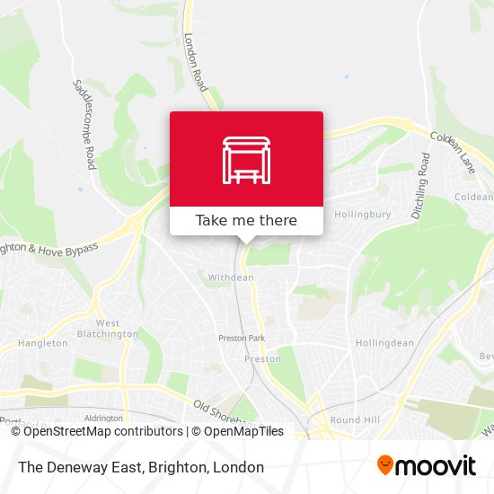 The Deneway East, Brighton map