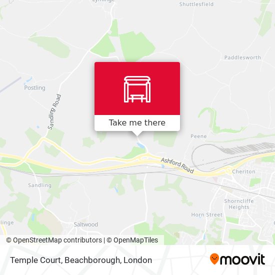 Temple Court, Beachborough map