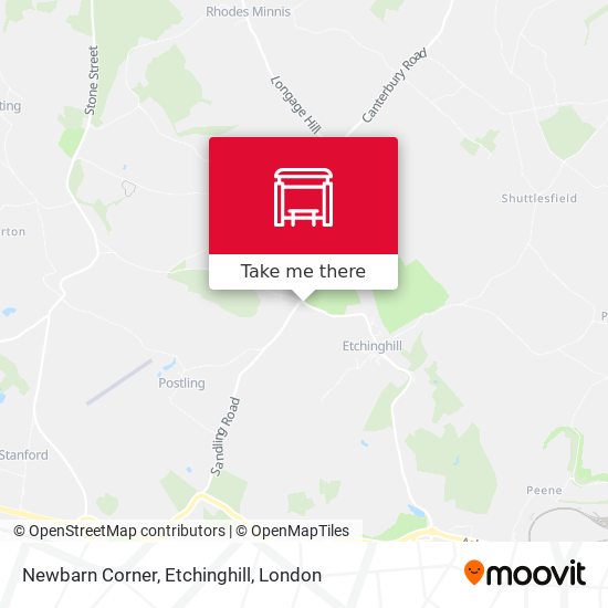 Newbarn Corner, Etchinghill map