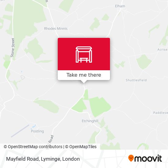 Mayfield Road, Lyminge map