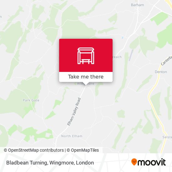 Bladbean Turning, Wingmore map