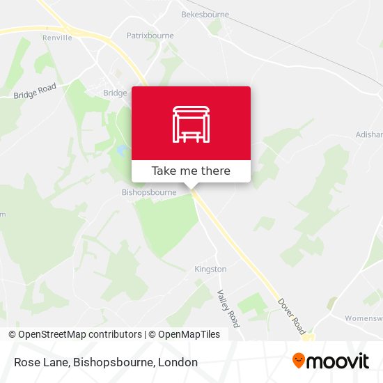 Rose Lane, Bishopsbourne map