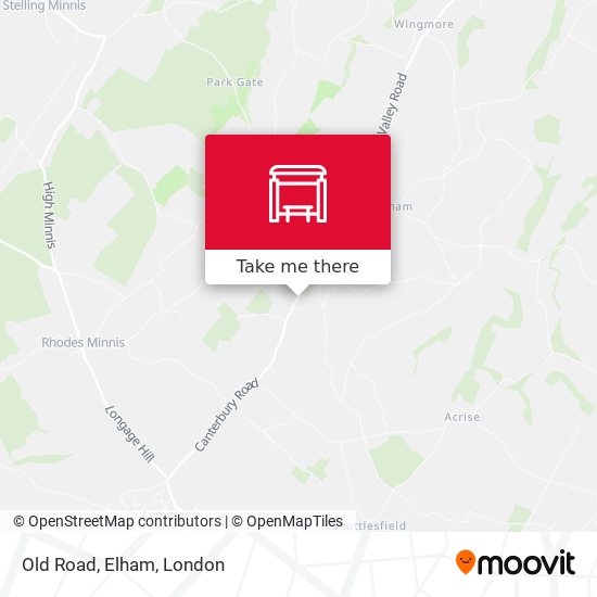 Old Road, Elham map