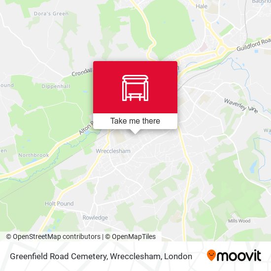 Greenfield Road Cemetery, Wrecclesham map