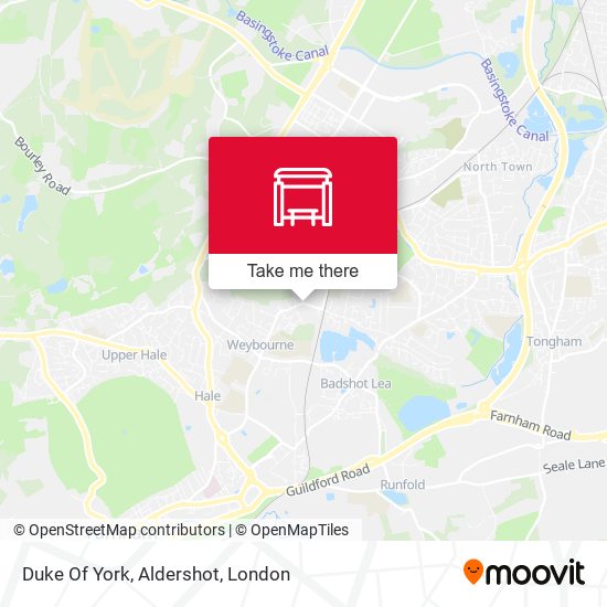 Duke Of York, Aldershot map