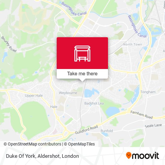 Duke Of York, Aldershot map