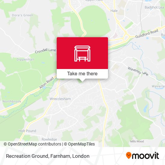 Recreation Ground, Farnham map