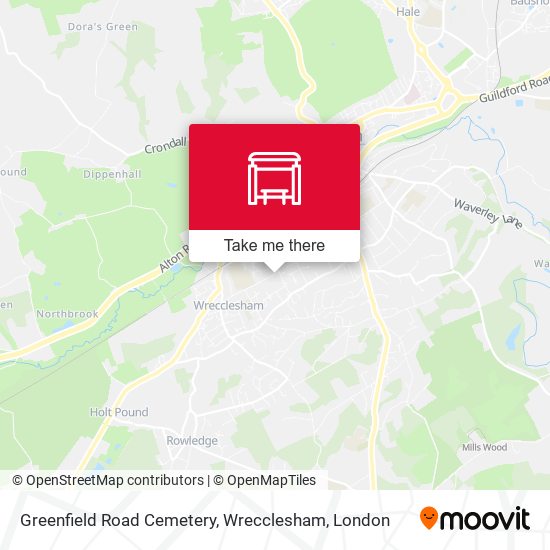 Greenfield Road Cemetery, Wrecclesham map