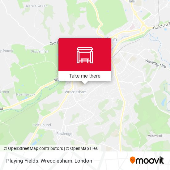 Playing Fields, Wrecclesham map