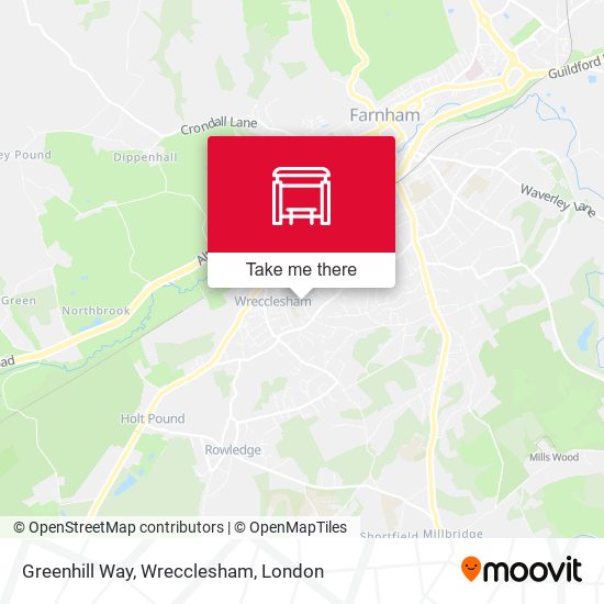 Greenhill Way, Wrecclesham map