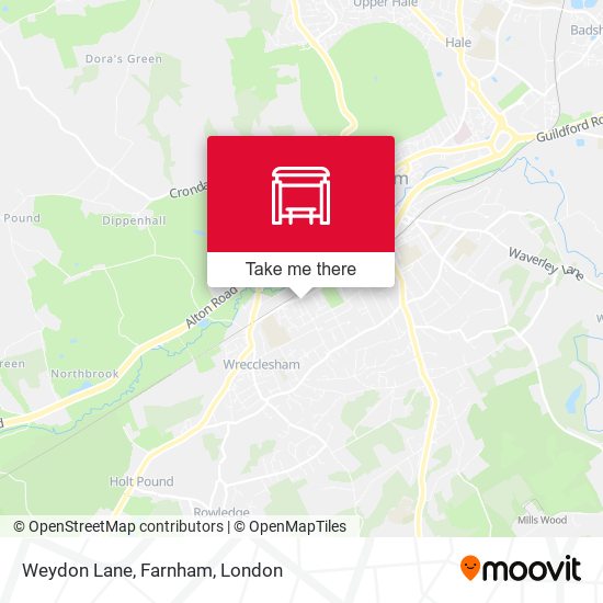 Weydon Lane, Farnham map