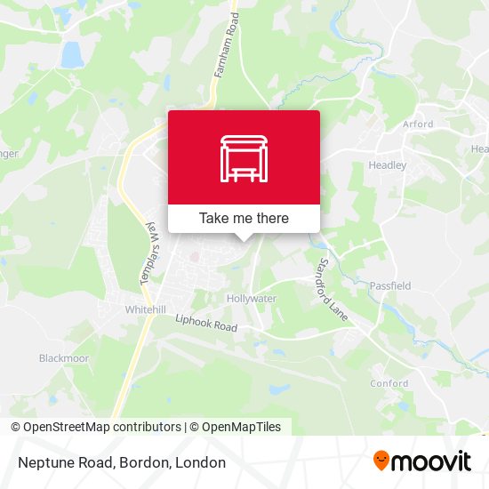 Neptune Road, Bordon map
