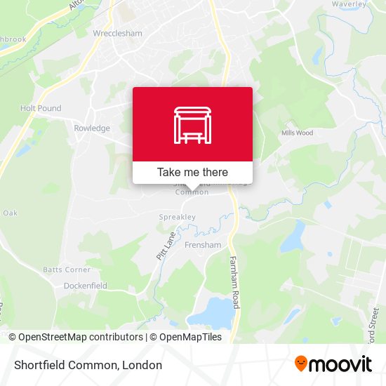 Shortfield Common map