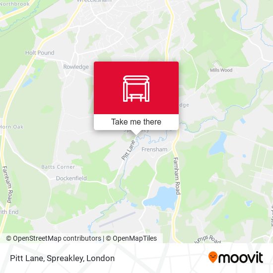 Pitt Lane, Spreakley map