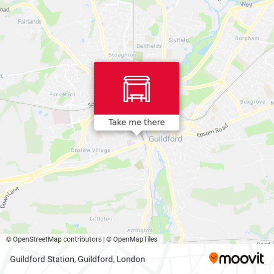 Guildford Station, Guildford map