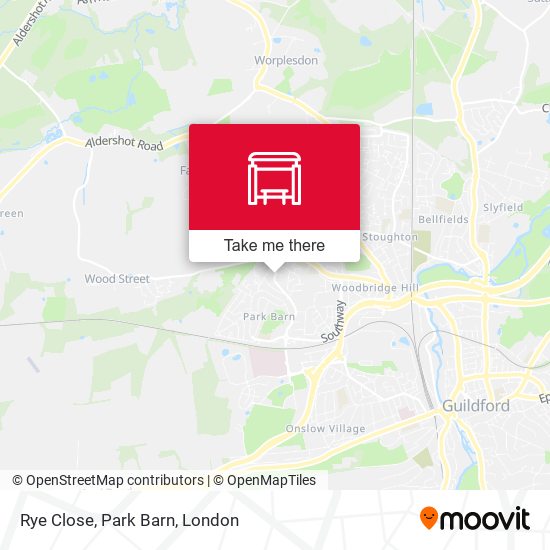 Rye Close, Park Barn map
