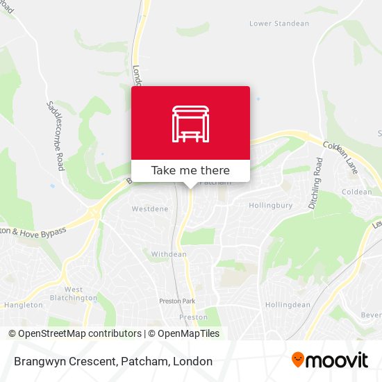 Brangwyn Crescent, Patcham map
