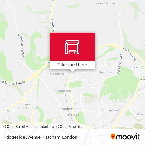 Ridgeside Avenue, Patcham map