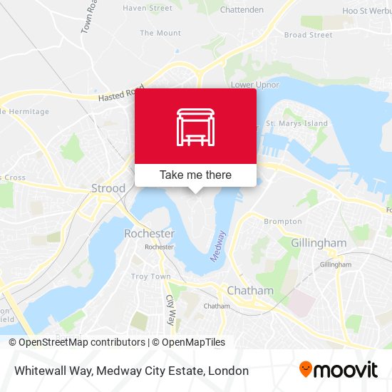 Whitewall Way, Medway City Estate map