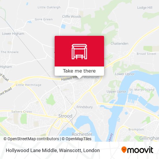 Hollywood Lane Middle, Wainscott map