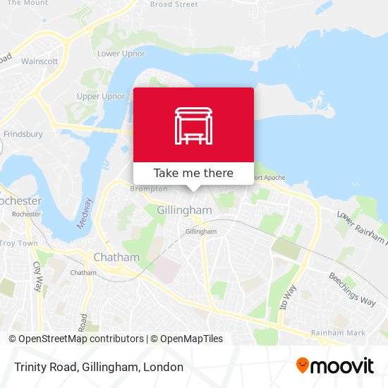 Trinity Road, Gillingham map