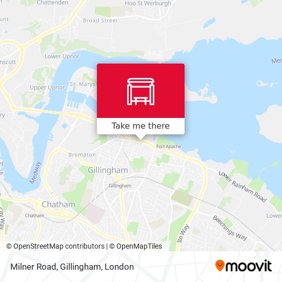 Milner Road, Gillingham map