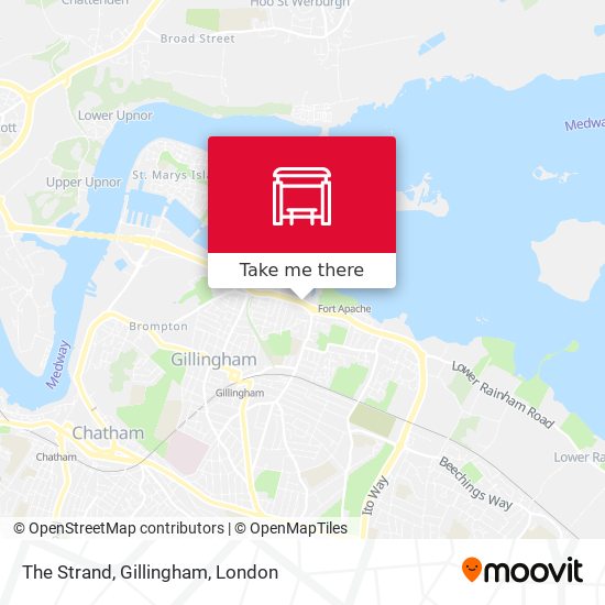 The Strand, Gillingham map