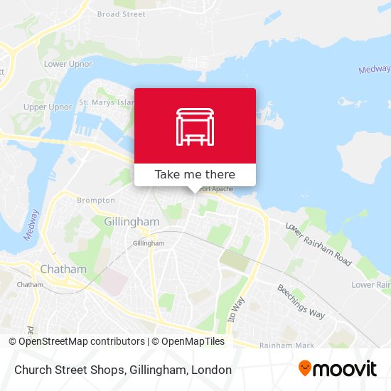 Church Street Shops, Gillingham map