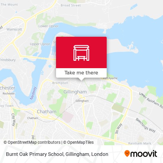 Burnt Oak Primary School, Gillingham map